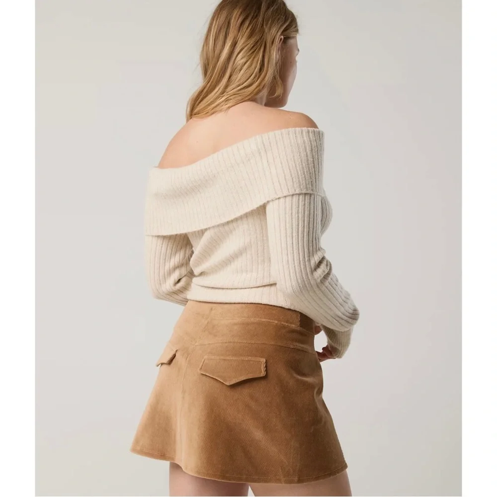 NWT OFFLINE By Aerie Corduroy Mini Skirt Brown Skirt XL - Picture 2 of 5